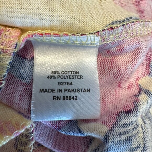 Woman Within Button Front‎ T Shirt Womens Size 2x Henley Empire Waist Floral New - Picture 5 of 8